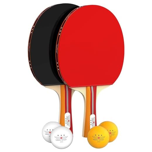 NIBIRU SPORT Professional Ping Pong Paddles Set of 2 - Table Tennis Paddles Set of 2 with 4 Balls and Carry Bag/Storage Case - Table Tennis Equipment & Ping Pong Accessories