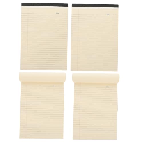 WEKADRIN 4 piezas de Notas Rayado Cuaderno Portátil para Trabajo y Estudio con Desprendibles Legal para Planificación y Tareas Diarias