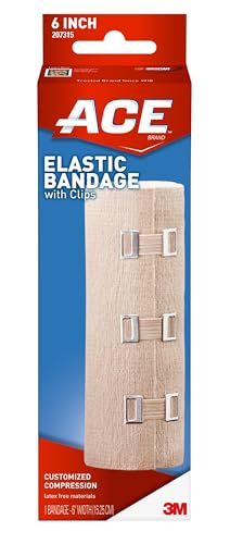 ACE 6 Inch Elastic Bandage with Clips Beige Great for Chest and More 1 Count