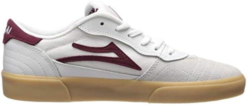 Lakai Men's Cambridge, White/Burgundy Leather, 11.5 M US | Image 5