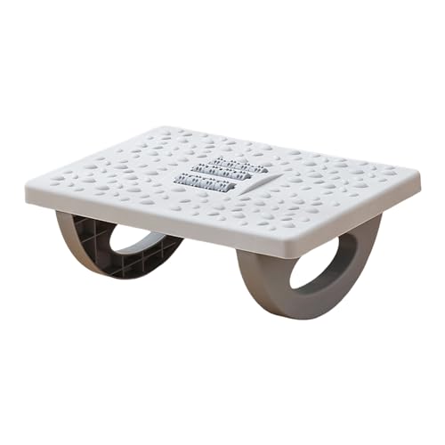 Descanso para pies oscilante ergonómico con rodillos masajeadores, ángulo ajustable, soporte postural antideslizante, taburete para pies gris miniatura 1