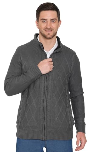 Turtle Bay New York Mens Sherpa Fleece Lined Zip Front Sweater Jacket4