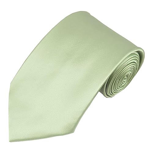 Romario Manzini Solid Light Sage Green Color Standard Mens Necktie