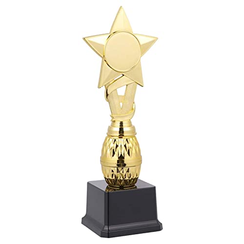 Troféu de prêmio de ouro personalizado, prêmio de estrela de plástico, troféus de prêmio para comemo