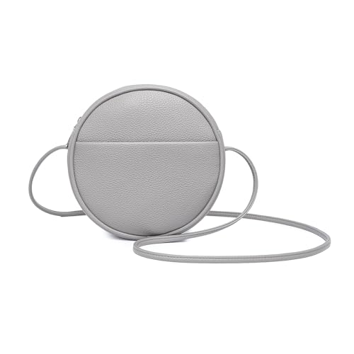 Image of Circle Crossbody Bag for Women NYLON Circle Purse with Zipper Adjustable Knot Shoulder Straps