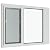 Liberty Pet Door Insert for Vinyl Sash Windows | Durable Vinyl Frame with Closing Cover | Energy Efficient Safety Glass | White, Large Flap, 27.5" - 29" Width