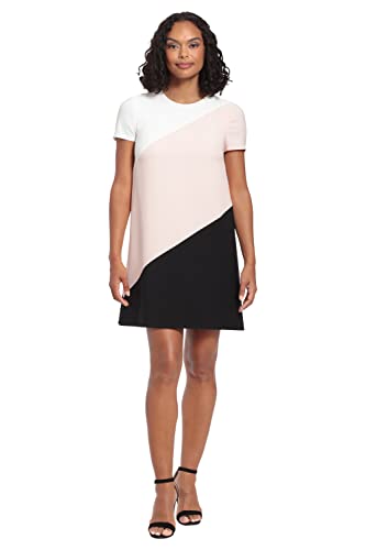 London Times Women's Dresses A-Line Color Block Dress Office Work Shower
