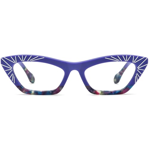 Image of HEPIDEM Multicolor Acetate Glasses Frame Women Cat Eye Eyeglasses Men Optical Spectacles 9291