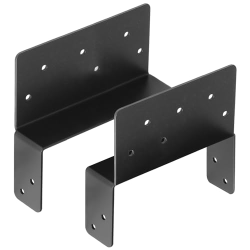 heneng 4 Pairs 6x6 Post to Beam Connector, Pergola Bracket Adjustable Post Cap, 12 Gauge