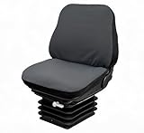 Auto Accessori Lupex - LS32 Coprisedile Trattore Universale - Seduta e Schienale in PU Trapuntata, Cuciture Rinforzate, Protezione e Comfort per Sedili Agricoli (Tessuto Grigio)