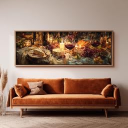 Toile nature morte scène de dîner joyeuse et chaotique XINBAO - 2