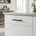 Cosmas 10 Pack 305-030FB Flat Black Cabinet Hardware Euro Style Bar Handle Pull - 3