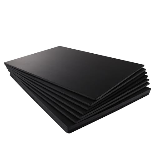 ASelected 10 Pack A2 Foam Board 5mm Thick Black Polystyrene Foam Sheet for Model Making Mounting Photos Presentations Arts and Crafts Projects 594 X 420Mm