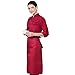 Produktbild Centraliain Chefkostüm Mode Langarm Tasche Chefkoch Shirt Top Restaurant Hotel Küche Kostüm rot XL