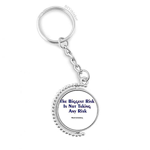 Porte-clés rotatif multicolore message d'audace idée cadeau anniversaire originale