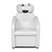 Minerva Beauty Triton Shampoo Bowl and Chair in White with White Bowl