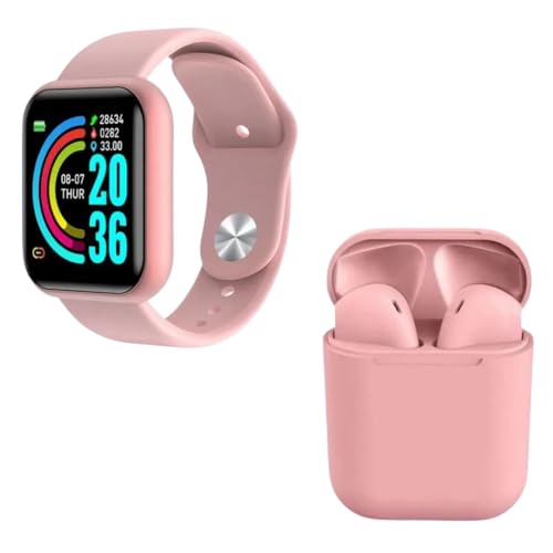 Kit de Relógio Digital Inteligente D20 com fones de ouvido i12 Mini