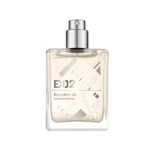 ESCENTRIC MOLECULES Escentric 02-30ml - Abroxan Fragrance - Green Jasmine, Vetiver, Tonka, Musk - Crisp & Seductive Aura - Musk, Woody & Fresh Personal Skin Scent