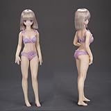 【LDDOLL】1/6 フィギュア 女性 超柔軟性・シームレス 素体肌ール シリコン製指+メイク【25M】 可接続OB头、Azone头 (Pink(OB普通肌近い), セットA:指ワイヤーあり+機械式骨格+写真の頭です)