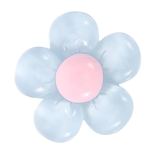 Mipcase Botón de Descarga para Inodoro con Diseño de Flor Herramienta Auxiliar para Tanque de Agua Fácil Instalación y Uso Accesorio Resistente para Baños Color Azul