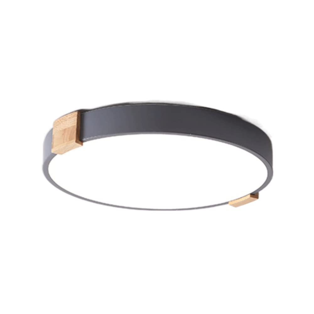 Lustre plafonnier en bois forgé gris 15.8in pour chambre