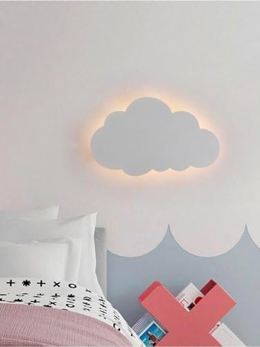 Kovalmax® Applique led luce bianca calda naturale a forma di nuvola lampada da parete 9 w