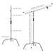 ITOTIN Heavy Duty C Stand with Boom Arm, Stainless Steel Heavy Duty Photography Light Stand, Adjustable Height 4.9ft-10.8ft, with 4.1ft Holding Arm, for Reflector, Umbrella, Softbox, Monolight