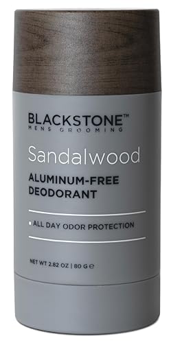 Image of Blackstone Men's Grooming Aluminum-Free Deodorant - All Day Odor Protection | Long Lasting Protection - Sandalwood (2.82 oz)
