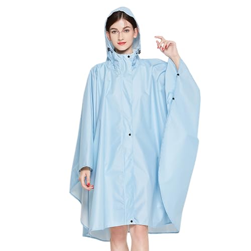 Poncho de lluvia unisex que evita el frío del viento con diseño ligero de bloques de color