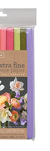 Creativity Inspired Lea Griffith Extra Fine Crepe Paper, Secret Garden Colours, 10 Rolls, 25cm x 100cm, Children Art Activities, Scrapbooking, Ideal for Hobbyists and Professional Crafters, Adults