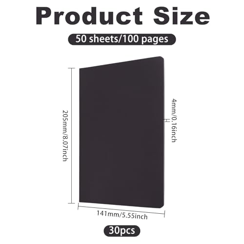 Notebook A5 negro sin líneas para evitar traspasos de tinta en notas rápidas y bocetos de oficina 2