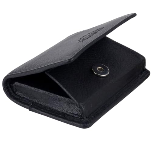 Oakridge Leather Portafoglio portamonete da uomo con scomparto per carte di credito, colore: nero, Nero , Taglia unica, Portamonete