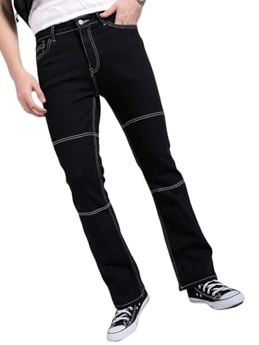 Image of The Indian Garage Co Men Bootcut Solid Mid-Rise Stretchable Jeans