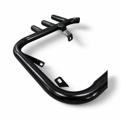 Image of Asco Motors Matte Black 3-Rod Engine & Leg Guard - Compatible with Jawa & Yezdi (2025-26) Models (42, 42FJ, Perak, Bobber, Classic 350, Roadster,)