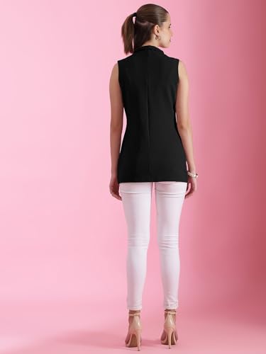 Image of Selvia Women's Lycra Solid Sleeveless Regular Fit Wrap Top