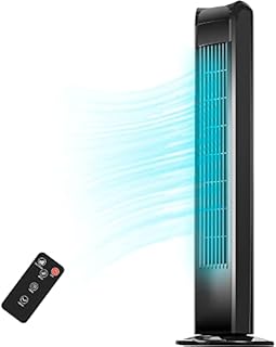 Uthfy Oscillating Tower Fan with Remote, Electric Standing Tower Fan Floor Fan