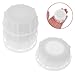 SEWACC 4pcs Thickened 10L Square Bucket Lid with Leak-Proof Screw Cap Seal, Plastic Drum Bung Replacement for Chemical Storage and Industrial Oil