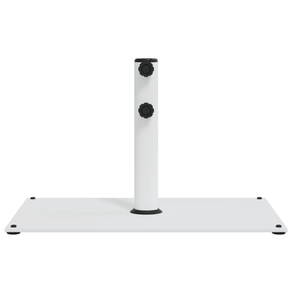 Supporto per ombrellone rettangolare, bianco, 25 kg, diametro 32