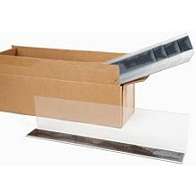 Sightline Display - Magnetic Shelf Dividers- Shelf Retainer 5 Pack Magnetic Base- Clear 80 Mil Thick Plastic 22" L x 5" H x 3" W Shelf Dividers for Stores, Cabinet Gondola Shelf Dividers