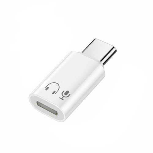 Adaptateur USB C vers Audio pour iPhone 17/16/15, pour iPad Air/Mini 6, Samsung Galaxy – Convertisseur Hi-FI avec Télécommande Inline, sans Charge ni Données, Blanc