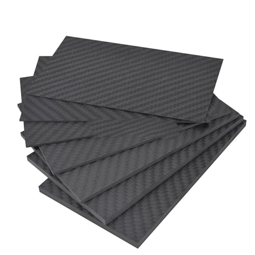 125mm X 75mm 0.5mm 1mm 1.5mm 2mm 3mm 4mm 5mm Carbon Fiber Plate Panel Sheets Matte High Composite Hardness Material 125 X 75 mm 3k Carbon Fiber(5.0mm Thickness)