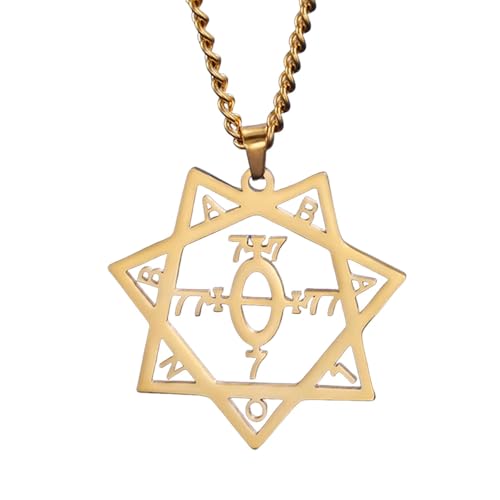 Amulette Babalon et collier heptagramme pour vos rituels Thelema