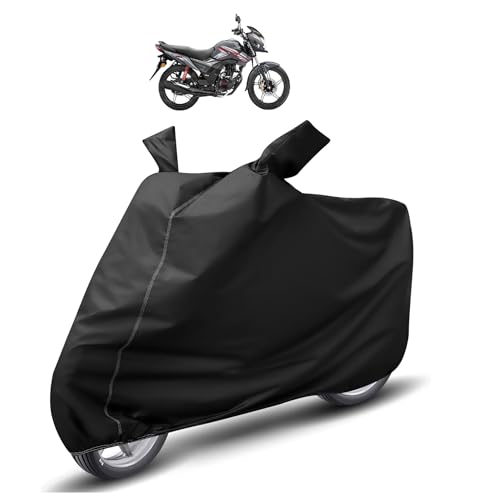 Image of Auto Hub Waterproof Bike Cover Compatible with SP 125 Dustproof, UV Protection Two Wheeler Bike SP 125 Cover - Black