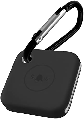 Aotao Silicone Case for Tile Mate (2020) & Tile Mate (2018), Soft and Flexible, Scratch/Shock Resistant Cover with Carabiner for Tile Mate Tracker (L, Black)