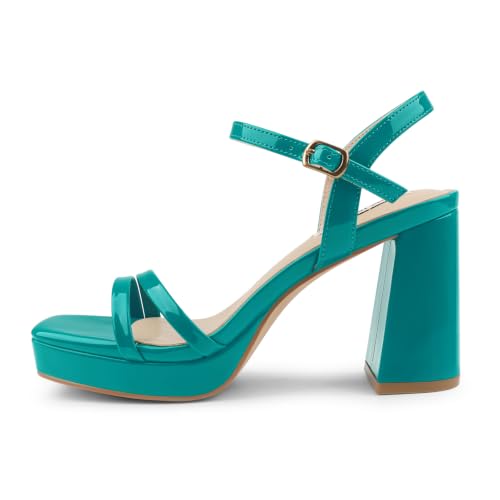 Image of JOY IN LOVE Platform Heels for Women 3.5 Inch Chunky Block Heel Ankle Strap Sandals