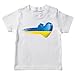 lepni.me T-Shirt pour Enfants Chemise avec Drapeau Ukrainien Symbole du Cœur Ukrainien Vêtements Ukrainiens (14-15 Ans Blanc Multicolore)
