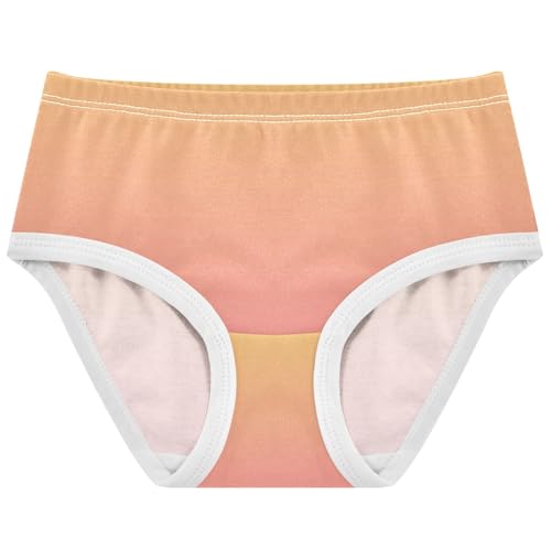 Joisal Toddler Girls Underwear 2t Cotton Panties for Girl Personalized Briefs Undies Kids Yellow Salmon Pink Gradient - Main Image