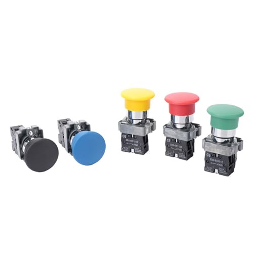 Interrupteur à bouton XB2-BC51 poussoir champignon 40mm
