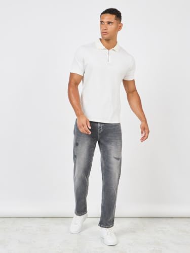 Image of Styli Men Solid Balloon Fit Jeans | Stretchable & Comfort, Mid-Rise Casual Denim Pants for Everyday Wear |Machine Washable