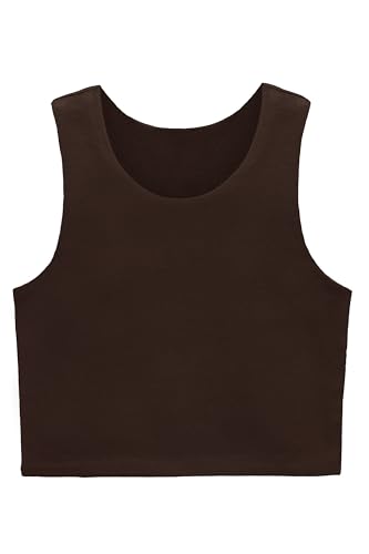 Image of Lilax Girls' Double Lined Sleeveless Basic Crop Tank Top